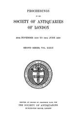Proceedings of the Society of Antiquaries of London